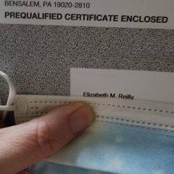 OneMain Financial - Envelope with fake name and address of the local food store.