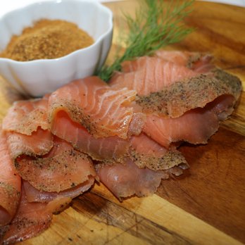 The Smoke Bloke - smoked salmon on a cutting board - Seafood Markets Near Me - Toronto, Ontario