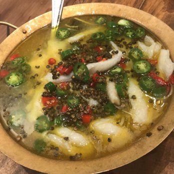 Sichuan Impression - Boiled Fish Fillets in Chili Sauce-popular dish but small portion - Szechuan Near Me - Alhambra, California