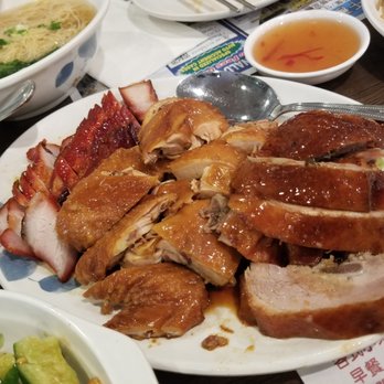 Ho Kee Cafe - Arcadia - "BBQ of Three" (Roast Duck, BBQ Pork, Soy Sauce Chicken). $18.99. Delicious! - Cantonese Near Me - Arcadia, California