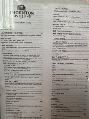 Menu photo 4 Thornton Distilling Thornton, IL
