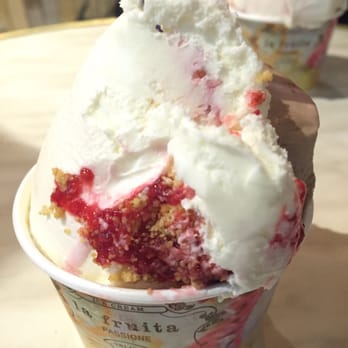 Cow & The Moon - Raspberry cheesecake and Hazelnut Rocher - Gelato Near Me - Enmore, NSW