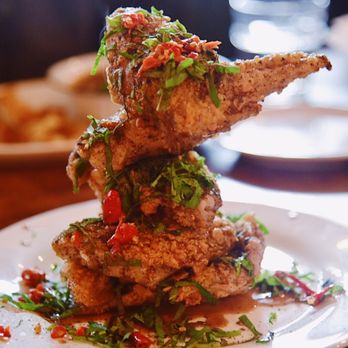 Nue - Chengdu Spicy Jumbo Chicken Wings - Tapas/Small Plates Near Me - Seattle, Washington Nue - Chengdu Spicy Jumbo Chicken Wings - Tapas/Small Plates Near Me - Seattle, Washington