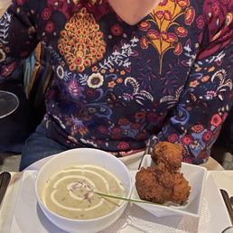 Potato and ramp soup