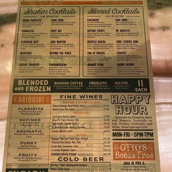 Otto’s High Dive - Menu - Cocktail Bars Near Me - Orlando, Florida Otto’s High Dive - Menu - Cocktail Bars Near Me - Orlando, Florida
