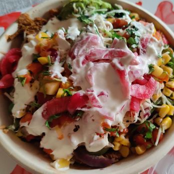 QDOBA Mexican Eats - Colorful bowl of everything - Fast Food Near Me - Plainview, New York