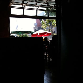 Elysian Fields - Taken from our booth, Qwest Field in background through open door - New American Near Me - Seattle, Washington