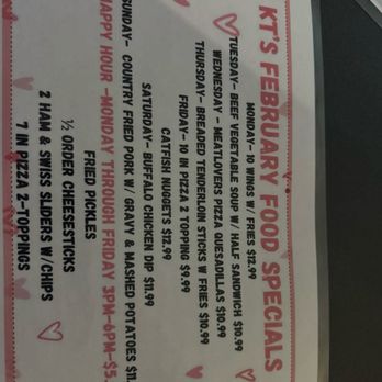 KT's Pub - February special - Bars Near Me - Plainfield, Indiana