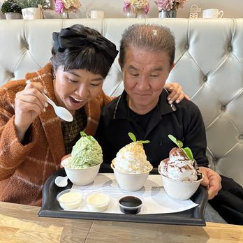Oakobing - Single Green Tea Shaved Ice, Single Injeolmi Shaved Ice, Single Oreo Tiramisu Shaved Ice - Shaved Ice Near Me - Los Angeles, California