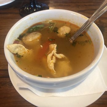 Bangkok Square - Cup of Tom Yum soup - Thai Near Me - Gainesville, Florida Bangkok Square - Cup of Tom Yum soup - Thai Near Me - Gainesville, Florida