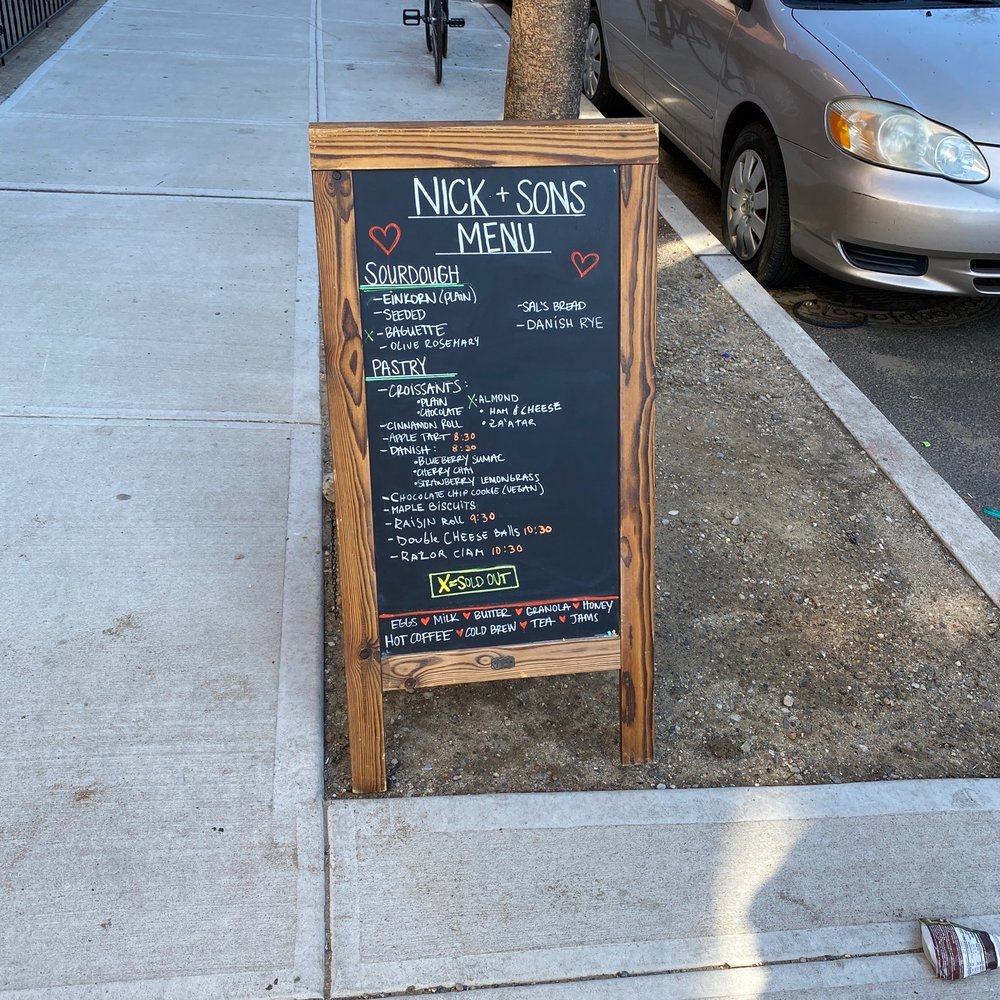 Nick + Sons Bakery - Menu - Bakeries Near Me - Brooklyn, New York Nick + Sons Bakery - Menu - Bakeries Near Me - Brooklyn, New York