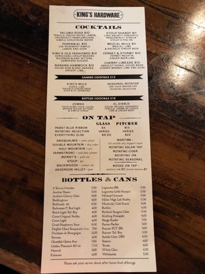 Menu photo 5 King's Hardware Seattle, WA Menu photo 5 King's Hardware Seattle, WA