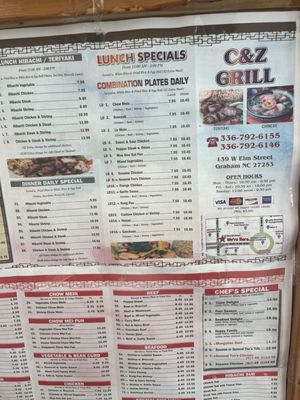 Menu photo 1 C&Z Grill Graham, NC