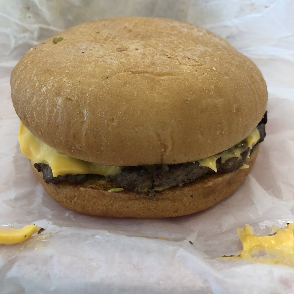 P. Terry's Burger Stand - Cheeseburger with pickles, jalapeños, and mustard - Fast Food Near Me - Georgetown, Texas P. Terry's Burger Stand - Cheeseburger with pickles, jalapeños, and mustard - Fast Food Near Me - Georgetown, Texas