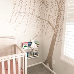 Boho Willow Tree Nursery Mural
