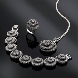 El Milagro - Marcasite & Silver set