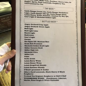 Benchwarmer Grille - Drink menu. - Sports Bars Near Me - Tower, Minnesota