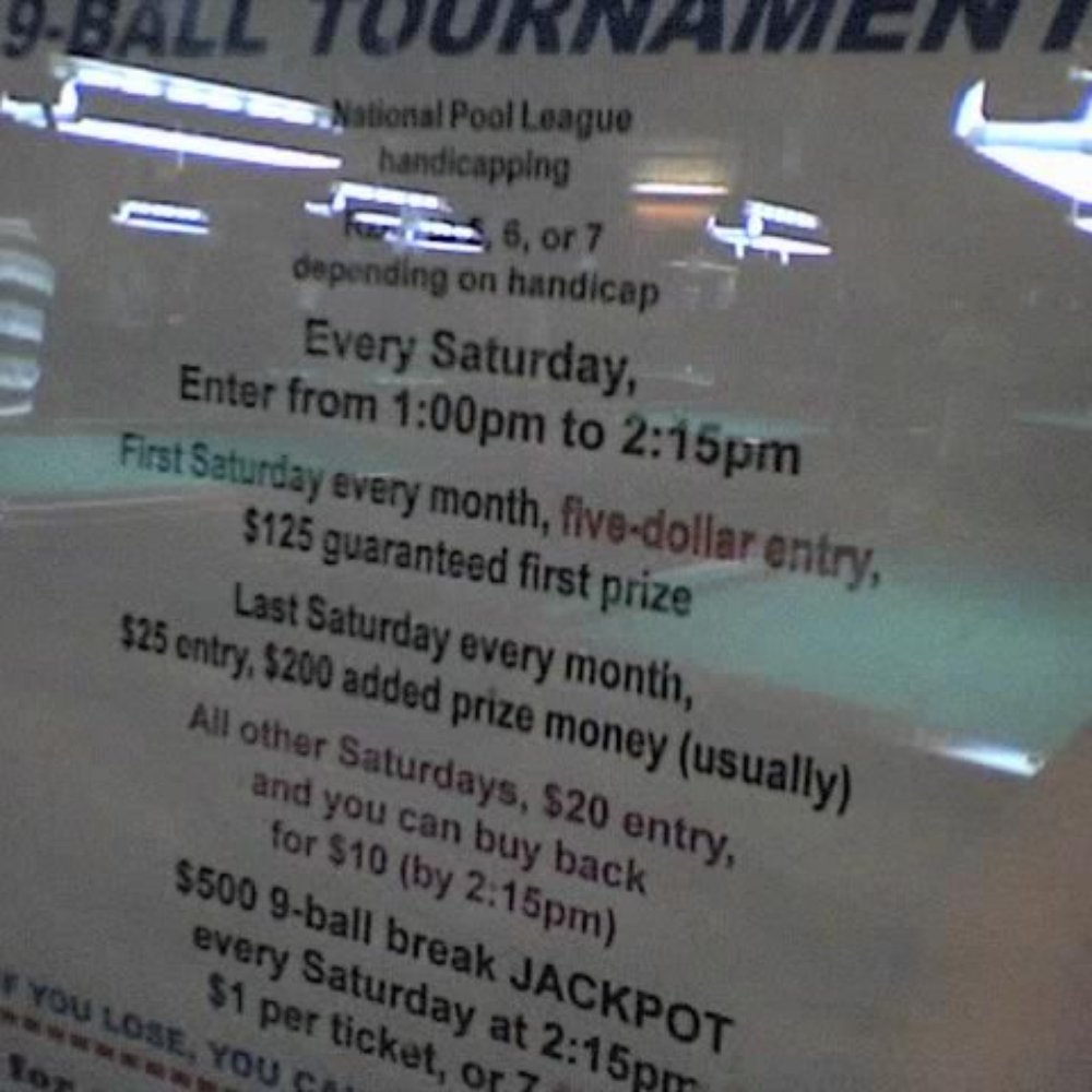 Billiard Palacade - weekly tournament rules - Pool Halls Near Me - San Francisco, California Billiard Palacade - weekly tournament rules - Pool Halls Near Me - San Francisco, California