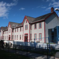 Fort Calgary - The museum building.