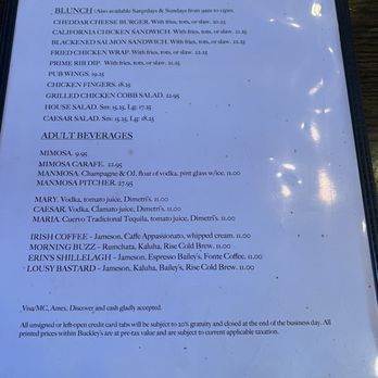 Buckley's In Belltown - Menu: "Blunch" - American Near Me - Seattle, Washington Buckley's In Belltown - Menu: "Blunch" - American Near Me - Seattle, Washington