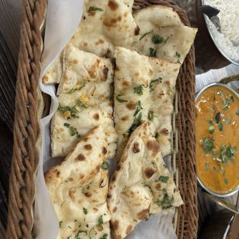 Angara Indian Restaurant - Garlic Naan - Indian Near Me - Torrance, California