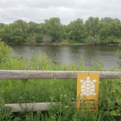 Rideau River Nature Trail - Views along the nature trail. Note the Turtle Nesting Area sign.