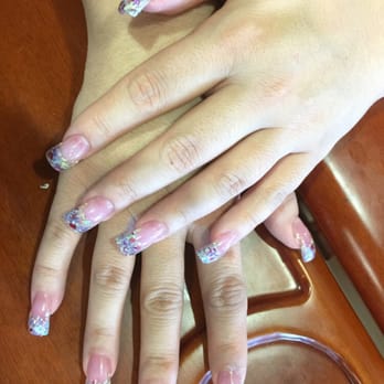 Bedazzle Nail Spa - New holiday glitter/shells. Nails by Leanne. - Nail Salons Near Me - Rancho Cucamonga, California Bedazzle Nail Spa - New holiday glitter/shells. Nails by Leanne. - Nail Salons Near Me - Rancho Cucamonga, California