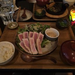 Tuna salad and cheeseburger steak Tuna salad and cheeseburger steak