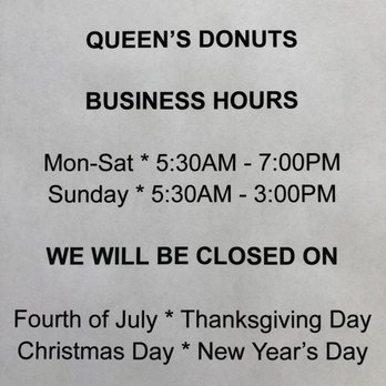 Queen's Donut - New Business Hours - Donuts Near Me - Lawndale, California Queen's Donut - New Business Hours - Donuts Near Me - Lawndale, California