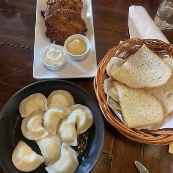 Smakosz Restaurant - Sweet cheese pierogi Potato Pancake - Polish Near Me - Chicago, Illinois Smakosz Restaurant - Sweet cheese pierogi Potato Pancake - Polish Near Me - Chicago, Illinois
