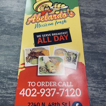 Abelardo's Mexican Fresh - Menu - Mexican Near Me - Omaha, Nebraska