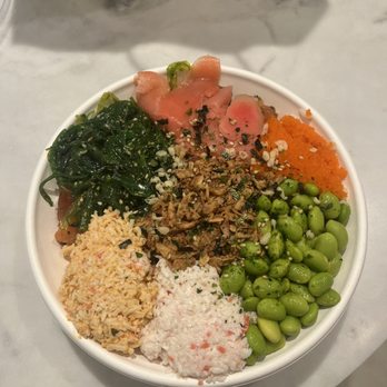 Just Poké U-District - tuna and salmon poke bowl so many free toppings!!! - Poke Near Me - Seattle, Washington Just Poké U-District - tuna and salmon poke bowl so many free toppings!!! - Poke Near Me - Seattle, Washington