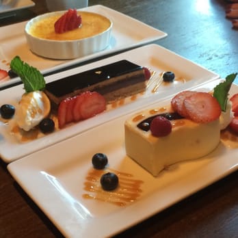 Crush & Brew - All three. Tiramisu, opera cake, and creame brûlée. - New American Near Me - Temecula, California Crush & Brew - All three. Tiramisu, opera cake, and creame brûlée. - New American Near Me - Temecula, California