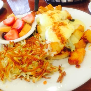 Buttercup Diner - Bar - Southwestern Benedict w/ chorizo, hash browns, and fresh fruit - American Near Me - Vallejo, California