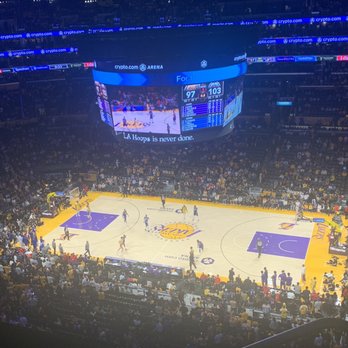 Crypto Arena - Court from nosebleeds - Stadiums & Arenas Near Me - Los Angeles, California