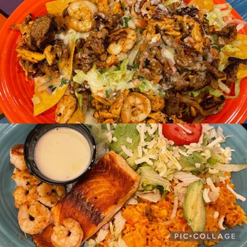 Fiesta Charra - Nachos and Salmon Caribe - Mexican Near Me - East Lansing, Michigan Fiesta Charra - Nachos and Salmon Caribe - Mexican Near Me - East Lansing, Michigan