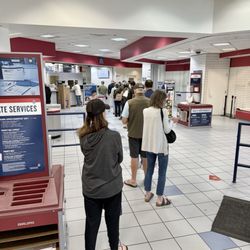 US Post Office - Over 20 people in line when I left on an early September day. I arrived and 12 people were in front of me and waited 40 min.