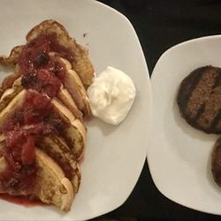 American Hotel - Cinnamon nutmeg French toast with veggie sausage