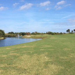 First par 5 on the front 9 of Baytree National. First par 5 on the front 9 of Baytree National.