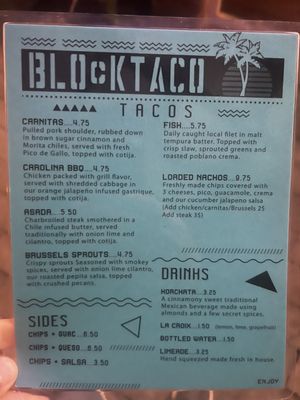 Menu photo 2 Block Taco Wilmington, NC Menu photo 2 Block Taco Wilmington, NC