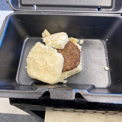 Huddle House - This is a sausage biscuit..