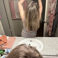 California College of Barbering & Cosmetology - Front & back - Amanda did not finish haircut.