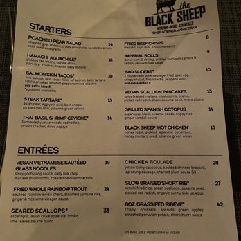 The Black Sheep - Menu - Cocktail Bars Near Me - Las Vegas, Nevada