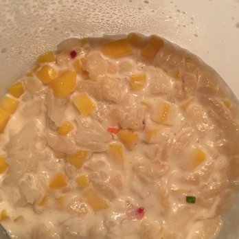 Malai Kitchen - Here's a pic of my eaten Mango Sticky Rice. Looks and tastes like pepper flakes. - Thai Near Me - Fort Worth, Texas