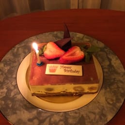 Birthday treat waiting in my room from the hotel.