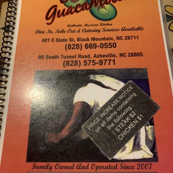 Ole's Guacamole - Menu - Mexican Near Me - Black Mountain, North Carolina Ole's Guacamole - Menu - Mexican Near Me - Black Mountain, North Carolina