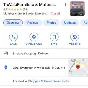 TruValueFurniture & Mattress - The address and location of the store - Furniture Stores Near Me - Bowie, Maryland TruValueFurniture & Mattress - The address and location of the store - Furniture Stores Near Me - Bowie, Maryland
