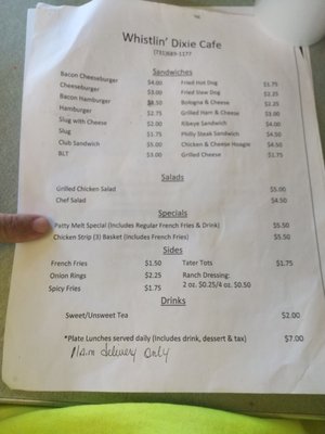 Menu photo 3 Whistlin Dixie Cafe Counce, TN Menu photo 3 Whistlin Dixie Cafe Counce, TN
