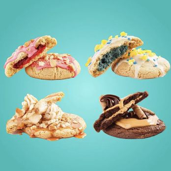 Dirty Dough - a variety of cookies on a blue background - Desserts Near Me - Fort Collins, Colorado Dirty Dough - a variety of cookies on a blue background - Desserts Near Me - Fort Collins, Colorado