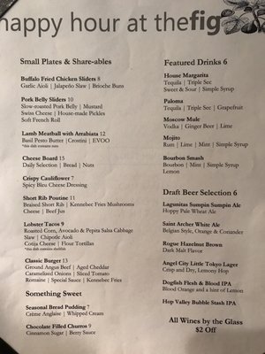 Menu photo 1 Moreton Fig Los Angeles, CA